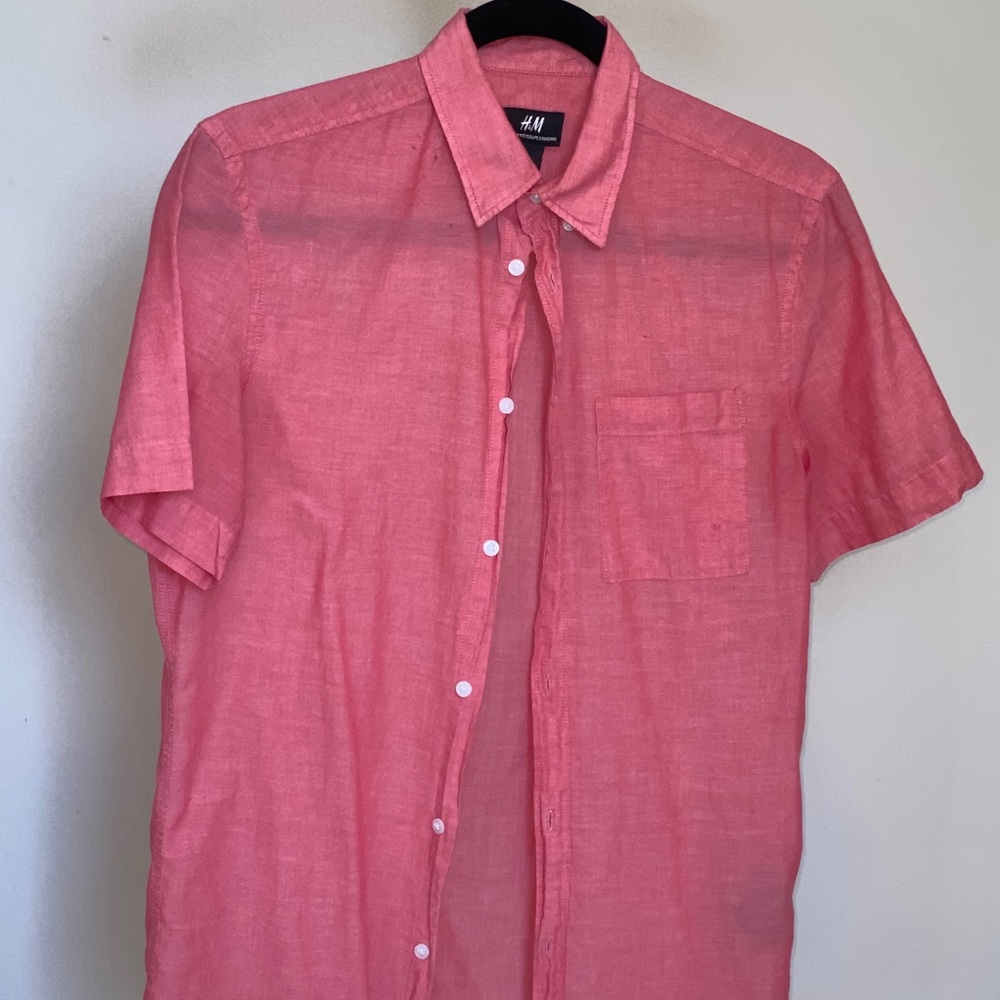 H&M Men Cotton Summer-Weight Casual Button Up